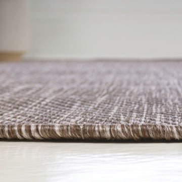Miles Modern Minimalist Radius Corner Solid Indoor/Outdoor Area Rug